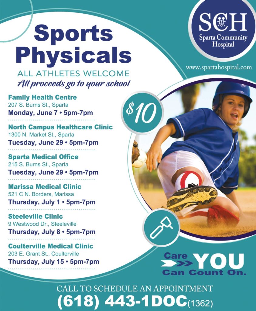 Sports Physicals at Family Health Centre June 7, 2021 Sparta