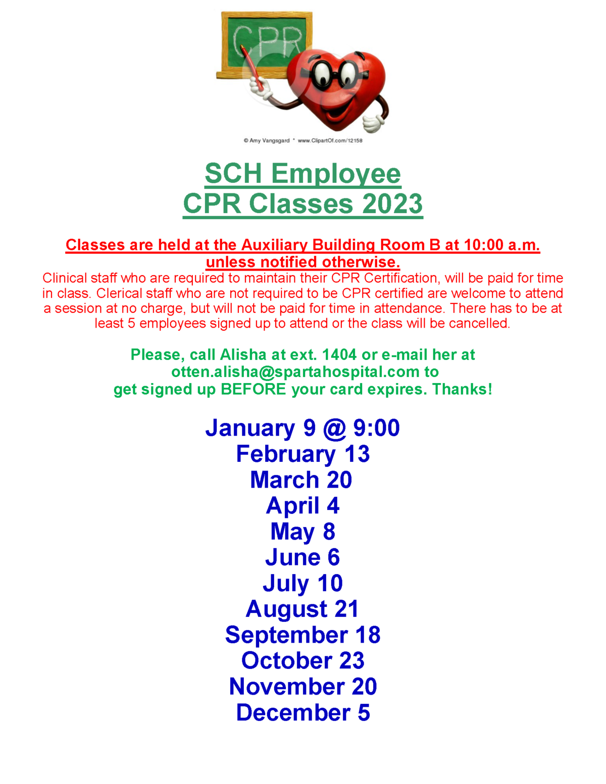 Employee CPR Class Sparta Community Hospital