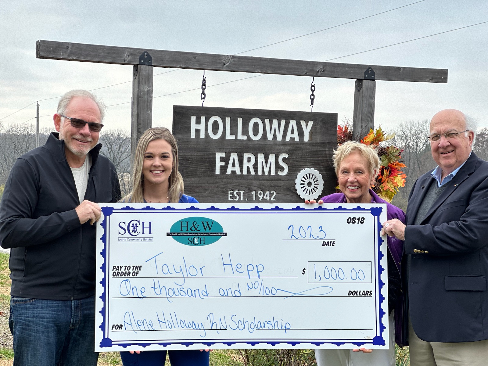 Hepp Receives Holloway Scholarship Sparta Community Hospital